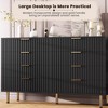 8 Drawer Dresser for Bedroom, Fluted 54" Wide Modern Chest of Drawers with Deep Drawers, Wooden Dresser Organizer for Living Room, Hallway, Kids Room - 3 of 4