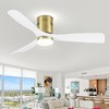 Airsurfer 52-Inch Flush Mount Gold Ceiling Fans With Remote - 2 of 4