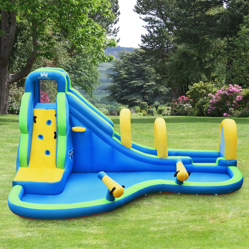 Costway Inflatable Water Slide Kids Bounce House Castle Splash Water Pool with 750W Blower, 2 of 11