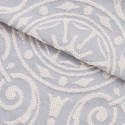 Full Slate Blue Cotton Blend Vintage Medallion Bedspread Set