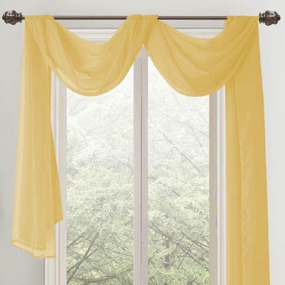 Yellow sheer window clearance scarf