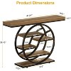 Tribesigns 47" Console Table, 6-Tier Entryway Table with Storage Shelves, Sofa Table with Geometric Metal Frame for Living Room, Hallway, Foyer - 3 of 4