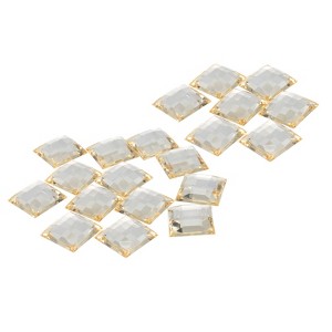 Unique Bargains Square Acrylic Flat Back DIY Crafting Decor Jewelry Rhinestone 20 Pcs - 1 of 4