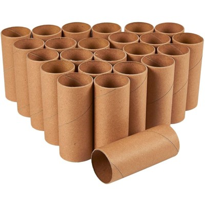 24-Pack Cardboard Tubes Craft Rolls Empty Toilet Paper for Kid Art, Brown 3.9"