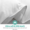 APSMILE 90 x 106 Inch King Sized Fluffy Lightweight All Season Feathers Down Geometric Quilted Cotton Cooling Bed Comforter, White - 3 of 4