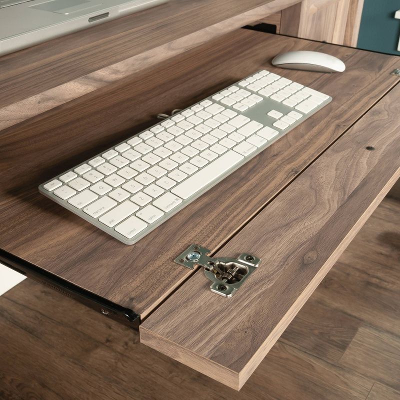 Edge Water3 Drawer Computer Desk Washed Walnut - Sauder: Home Office, Keyboard Shelf, File Storage, 4 of 5
