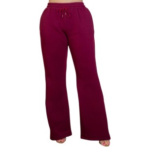 Slickblue Plus Size Women's Drawstring Waist Sweatpants - Bootcut Fit with Slant Pockets - Multiple Colors - Size 1XL-3XL - 1 of 4