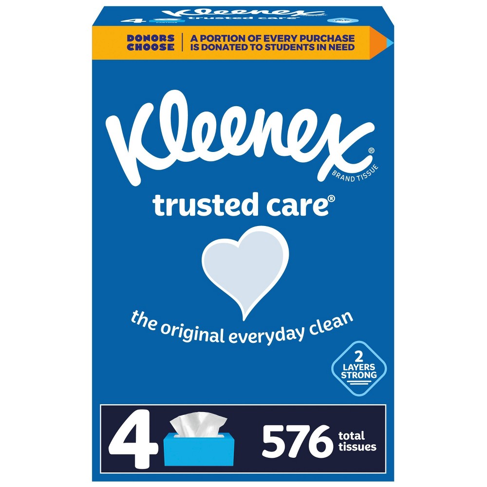 Kleenex Trusted Care Facial Tissues - Target Back-To-School Exclusive - 4pk/144ct