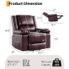 Power Lift Recliner Chair, Home Theater Seating with Lumbar Support, Faux PU Leather Recliner Sofa Adjustable Back and Legs - 2 of 4