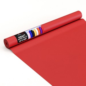 Exquisite Colored Kraft Paper Roll 36 In x 110 Ft Kraft Wrapping Paper Craft Paper Shipping Paper Kraft Paper Roll Gift Wrap - 1 of 4