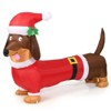 Costway 5 FT Inflatable Christmas Dog w/ LED Lights Blow Up Outdoor Yard Lawn Decoration - 2 of 4