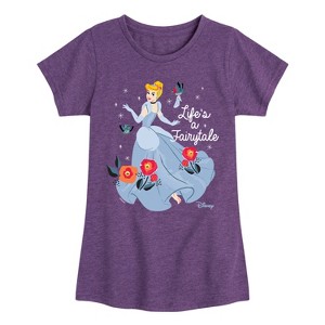 Girls' - Disney - Lifes A Fairytale Fitted Short Sleeve Graphic T-Shirt - 1 of 4