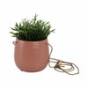 Sagebrook Home 7" Wide Ceramic Hanging Planter Pot Rose: Rust-Resistant, Indoor/Outdoor Decor, No Assembly Required - 2 of 4