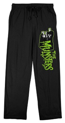 The Munsters Series Title Logo Men's Black Graphic Sleep Pants