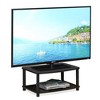 Furinno Industrial No Tools Elevated TV Stands with 2-tier Open Storage Shelves TV Console for TVs up to 25 inch Dark Walnut - 2 of 4