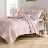 Greenland Home Fashions Mariposa Coverlet Set – Elegant, Lightweight Bedding with Floral Design for Bedroom Comfort - 2 of 4