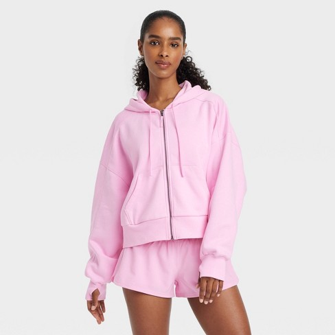 Bright pink hoodie womens online