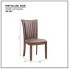 PAGED Dining Chairs Set of 2 Mid Century Modern Upholstered Living Room Chairs with Wood Farme for Living Room, Restaurant, Oak - 2 of 4
