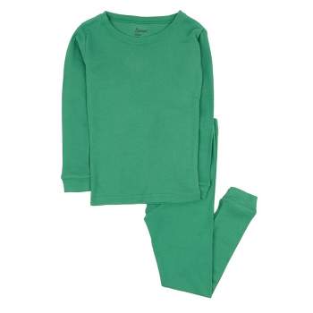 Leveret Kids Two Piece Long Sleeve Cotton Solid Classic Color Pajamas