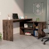 Gulches L-Shaped Writing Desk with 2 Shelves and 1 Single-Door Cabinet, 59.64''W, Space-Saving for Home Office - 2 of 4