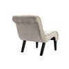 PAGED Modern Accent Chair, Ergonomic Velvet Fabric Recliner Chair with Back and Wood Legs, Reading Chair for Living Room, Bedroom - 3 of 4