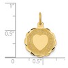 Black Bow Jewelry 14k Yellow Gold YOU ARE ALWAYS IN MY HEART Charm or Pendant, 16mm - 4 of 4