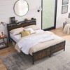 AndMakers Black Iron Frame Platform Bed with a USB Charging Port - 3 of 4