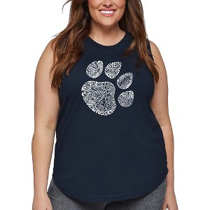 LA Pop Art Women's Word Art Tank Top - Cat Paw - 1 of 4