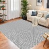 Large Modern Printed Accent Carpet with Non-Slip Backing, Non-Shedding Contemporary Woven-Style Indoor Floor Carpet - 2 of 3