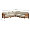Alaterre Furniture 2pc Barton Outdoor Patio Weather Resistant Furniture Set with Sectional & Lift Top - 3 of 4