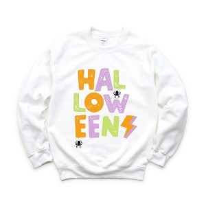 Simply Sage Market Women's Graphic Sweatshirt Halloween Lightning Bolt Colorful - 1 of 4