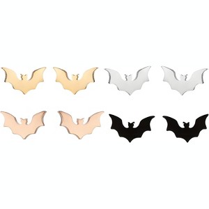 Subtle Spooky Stud Collection - 4 Pairs of Stainless Steel Earrings with Understated Halloween Themes for Everyday Wear - 1 of 4