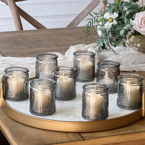 Kate Aspen® Ribbed Glass Votive Candle Holder Set