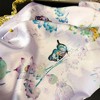 Anna-Kaci Women's Satin Square Scarf with Butterfly and Floral Print Lightweight Neck Head or Bag Accessory - 3 of 4