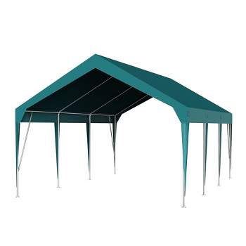 Heavy Duty UV Resistant Waterproof Carport Canopy, Portable Garage for Car, Boat, Parties, and Storage Shed