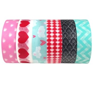 Wrapables Japanese Washi Masking Tape Collection, Premium Value Pack (Set of 6) - 1 of 4