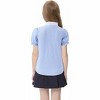 Girls Button Down Shirt Summer Cute Puff Short Sleeve Shirt Blouse Top Doll Collar School Uniform Blouse 4-13Y - 3 of 3