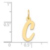 Black Bow Jewelry 14k Yellow Gold, Madison Collection, Medium Script Initial Pendant A-W - 4 of 4