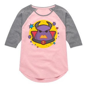 Girls' - Disney - Zurg Shirt Tail Raglan Graphic T-shirt - 1 of 3