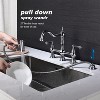 DOMETOUR Dual Handles Kitchen Faucet With Pull-Out Side Spray in - 3 of 4