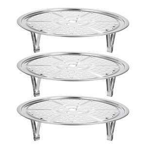 Unique Bargains Stainless Steel Heat Resistant Rust Resistant Steamer Rack with Stand - 1 of 4