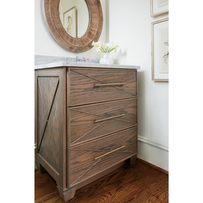 Champagne Bronze 12-5/8" Modern Cabinet Drawer Pull