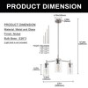 DORESshop 3-Light Brushed Nickel Chandelier with Clear Glass Shades - Modern Pendant Lighting Fixture for Dining Room or Kitchen - 4 of 4