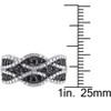 EVERLY JEWELRY | Sterling Silver with Black Rhodium Plated 1/4 CT TW Black Diamond Double Twist Ring - 4 of 4