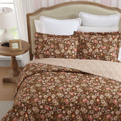 Laura Ashley King Marta Quilt Set Brown — фото 7