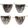 Boom Trendz Bowl Bop Last Ramen Supper Japanese Dinner Set | 16-Ounce Ramen Bowl, Chopsticks - 2 of 4
