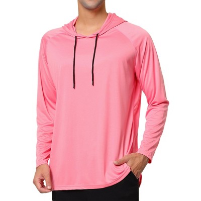 Lars Amadeus Men's Lightweight Long Sleeves Workout Athletic Hooded Pullover Shirt