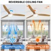Sofucor 52'' Ceiling Fan with Solid Wood Fan Blades 6-Speed Silent Remote Control - 2 of 4