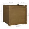 vidaXL Solid Pinewood Square Planters, 19.7"x19.7"x19.7", Durable Weather-Resistant Material, Set of 2, Honey Brown - 4 of 4