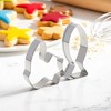 Unique Bargains Cookie Cutters 2-Piece Cat & Fish Cookie Cutter Set Dishwasher Safe Stainless Steel Silver Tone 1Set - 2 of 4
